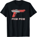 Pew Vintage Retro Video Game Gun Shirt