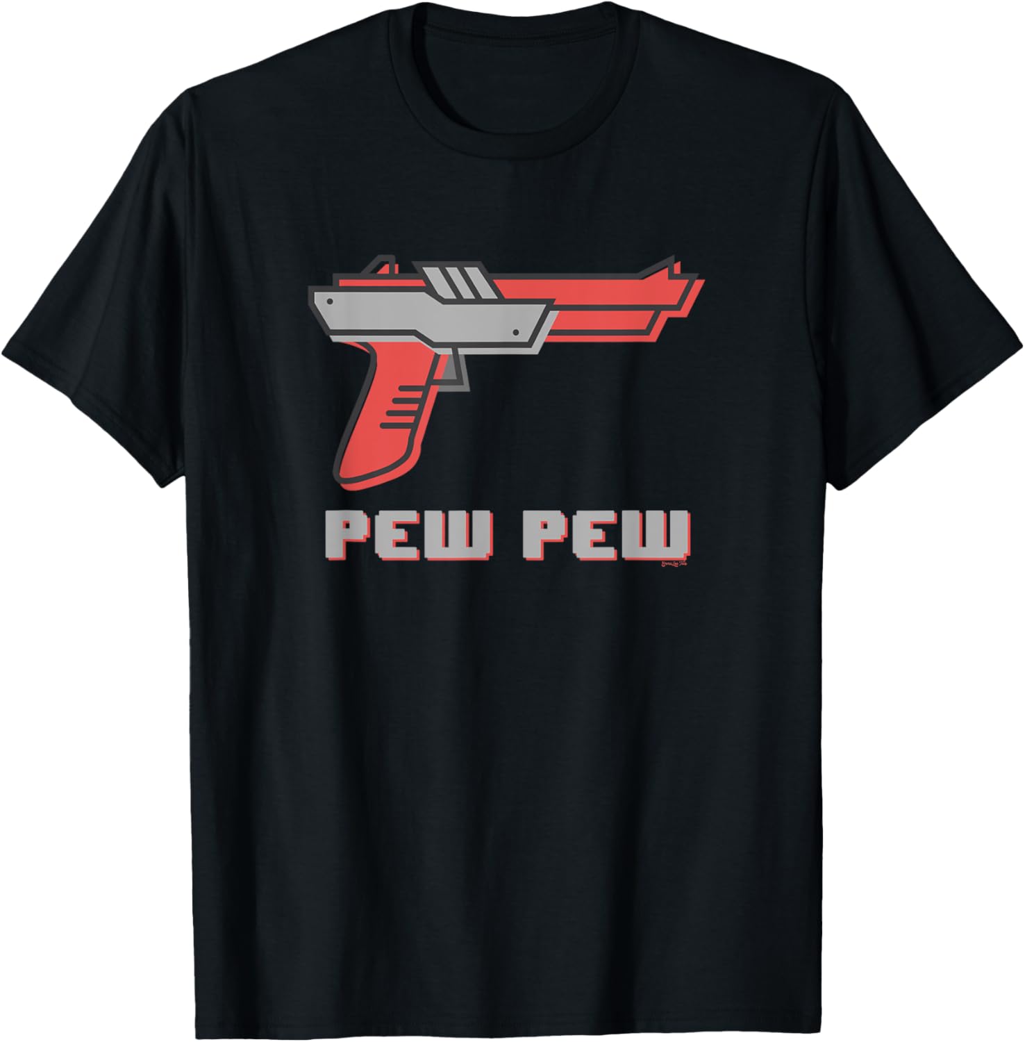 Pew Vintage Retro Video Game Gun Shirt