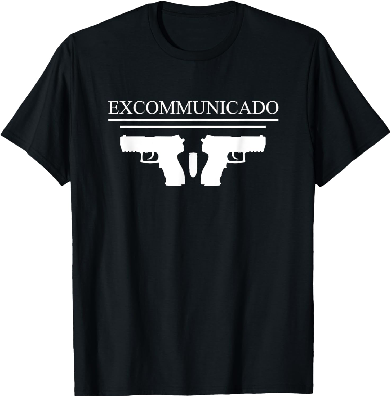 Excommunicado T Shirt Novelty P30L Pistol Gun Gift