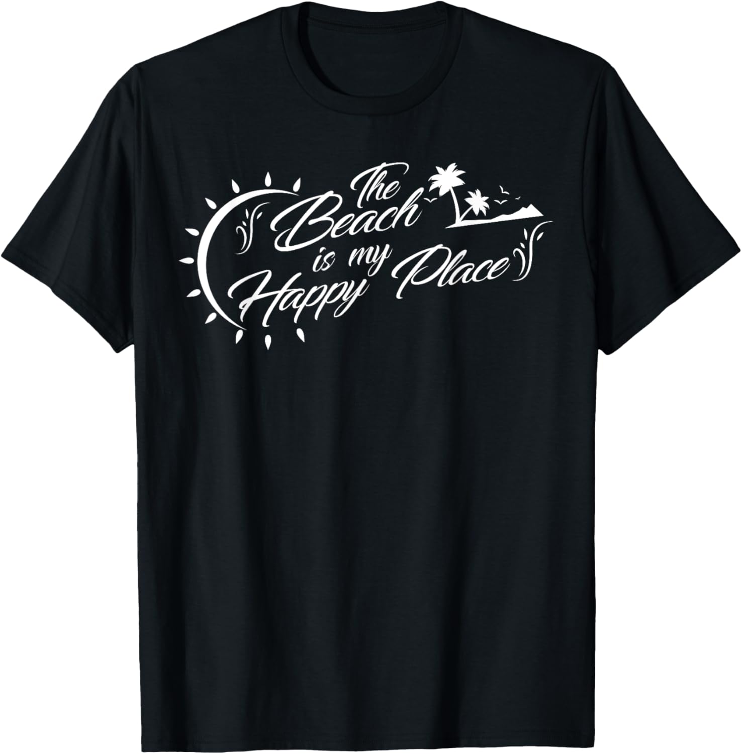 The Beach is My Happy Place Shirt Vacation Summer T-shirt T-Shirt for Men Women Girls Kids