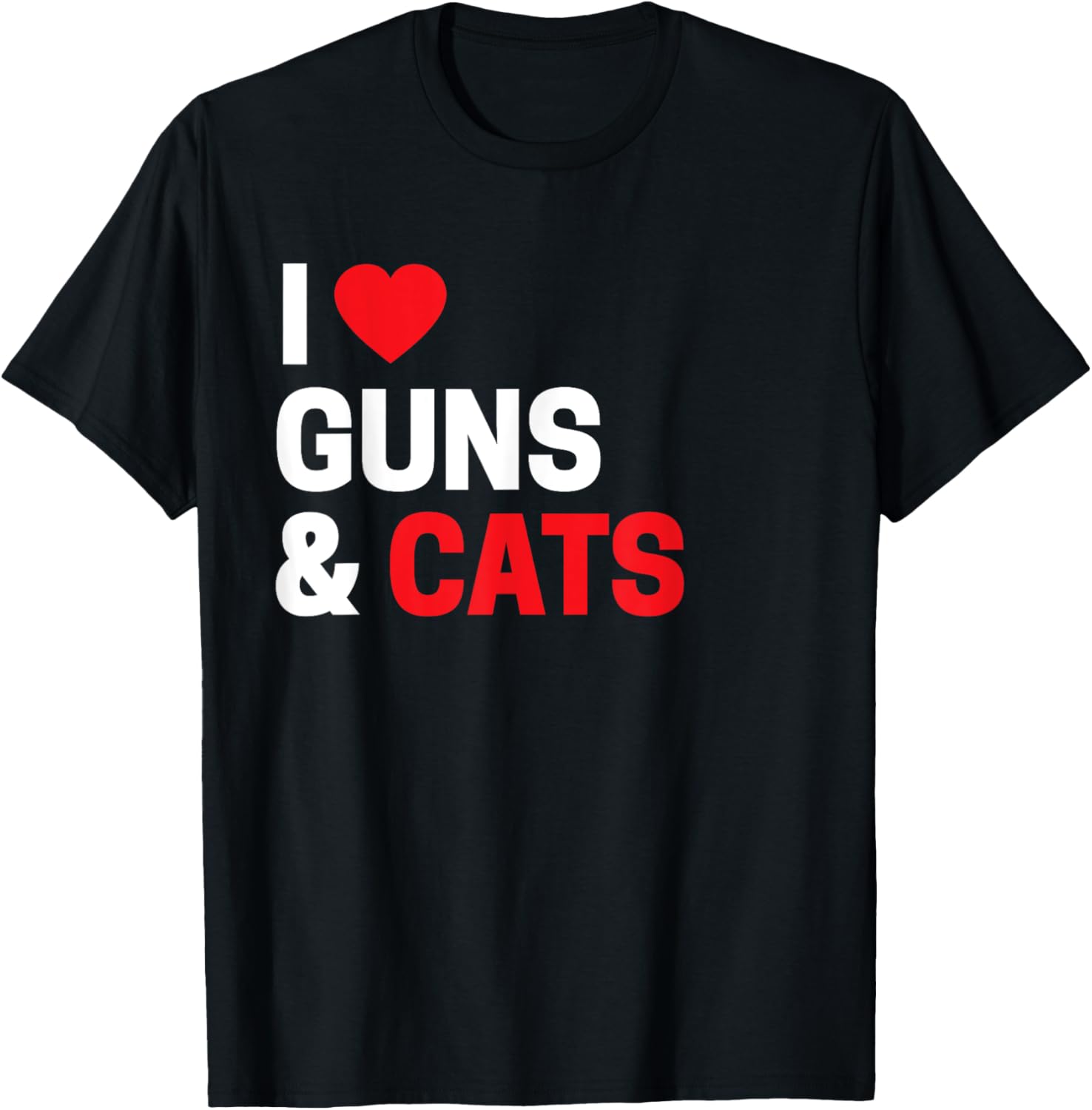 Cat Lover Men Women Funny I Love Guns Cats