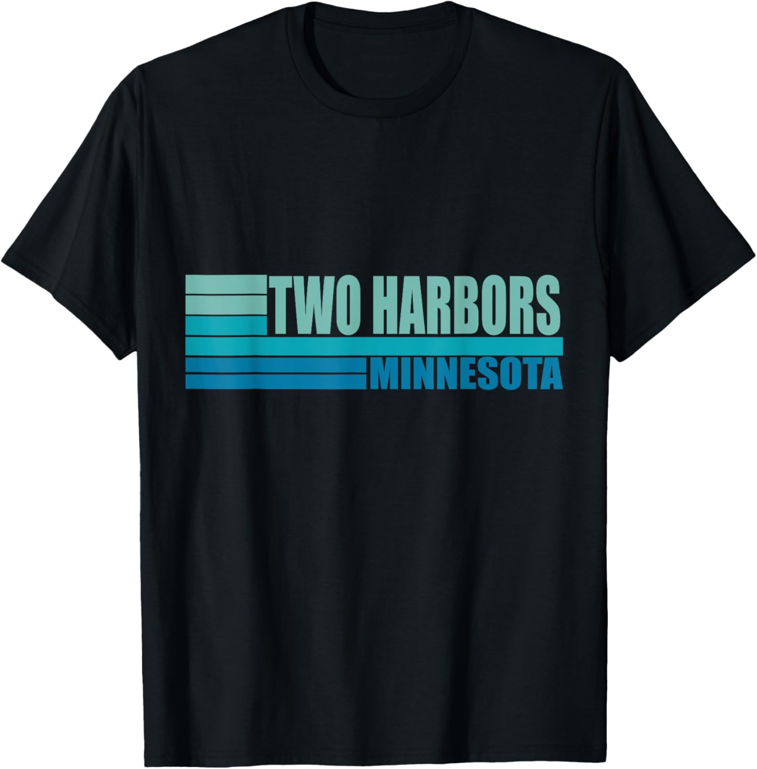 Blue Vintage Two Harbors City Real Place in Minnesota MN
