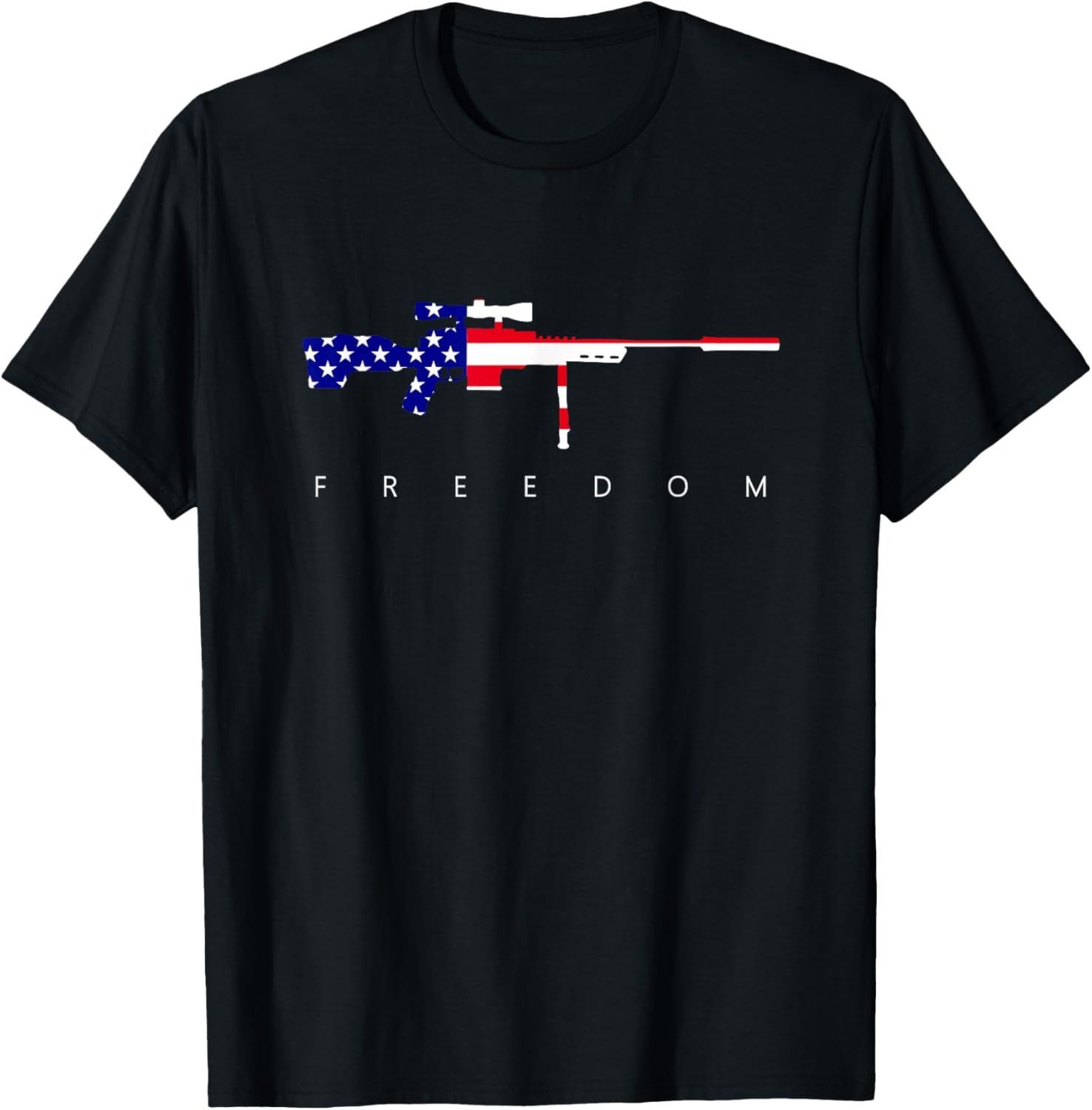 Sniper Rifle 6 5 308 American Flag Responsible Gun Owners