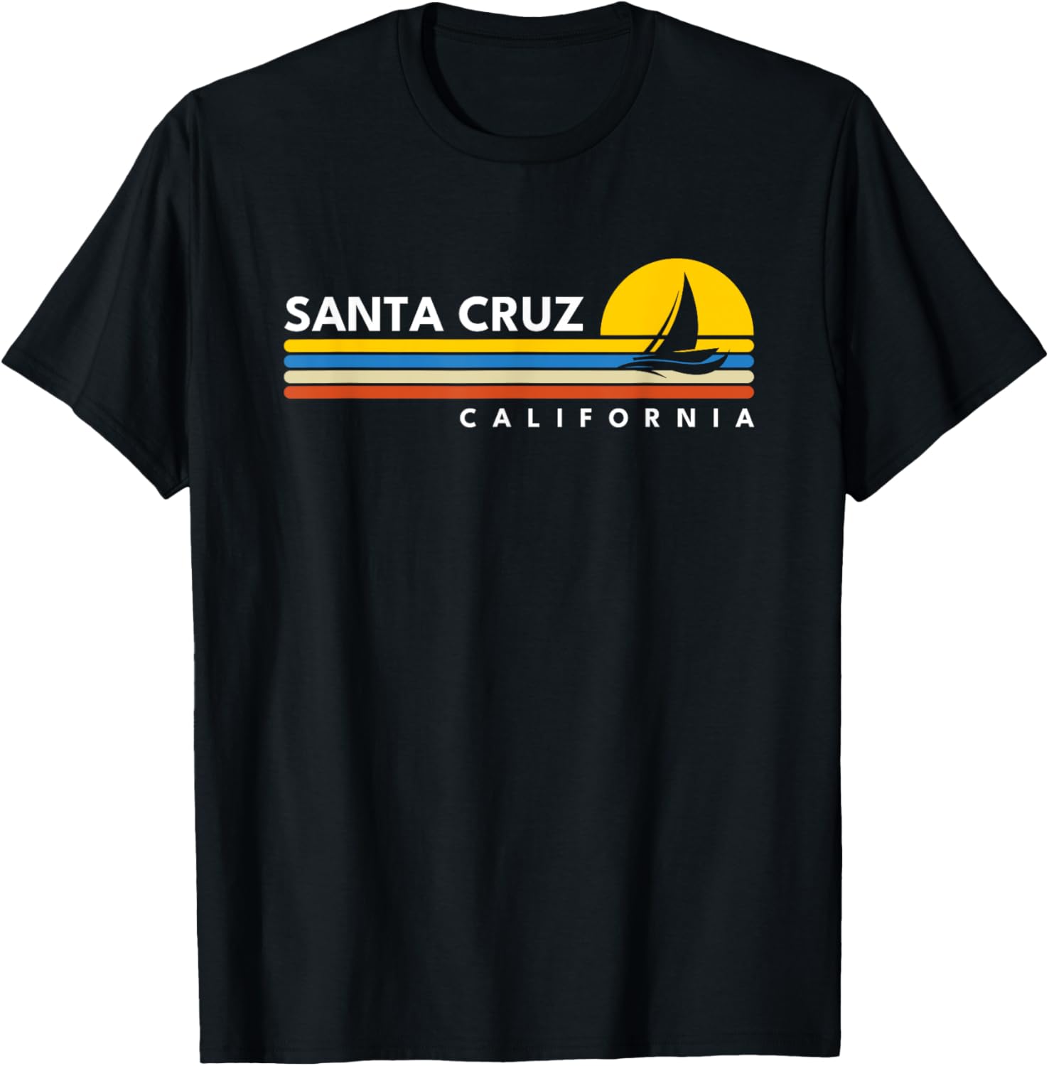 Santa Cruz Ca California Sailboat Vintage Retro Souvenirs