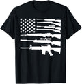 Pro Gun T Shirt Usa Gun Bullet Flag