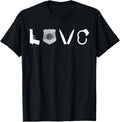 I Love Police Officers Cops Law Enforcement Gun