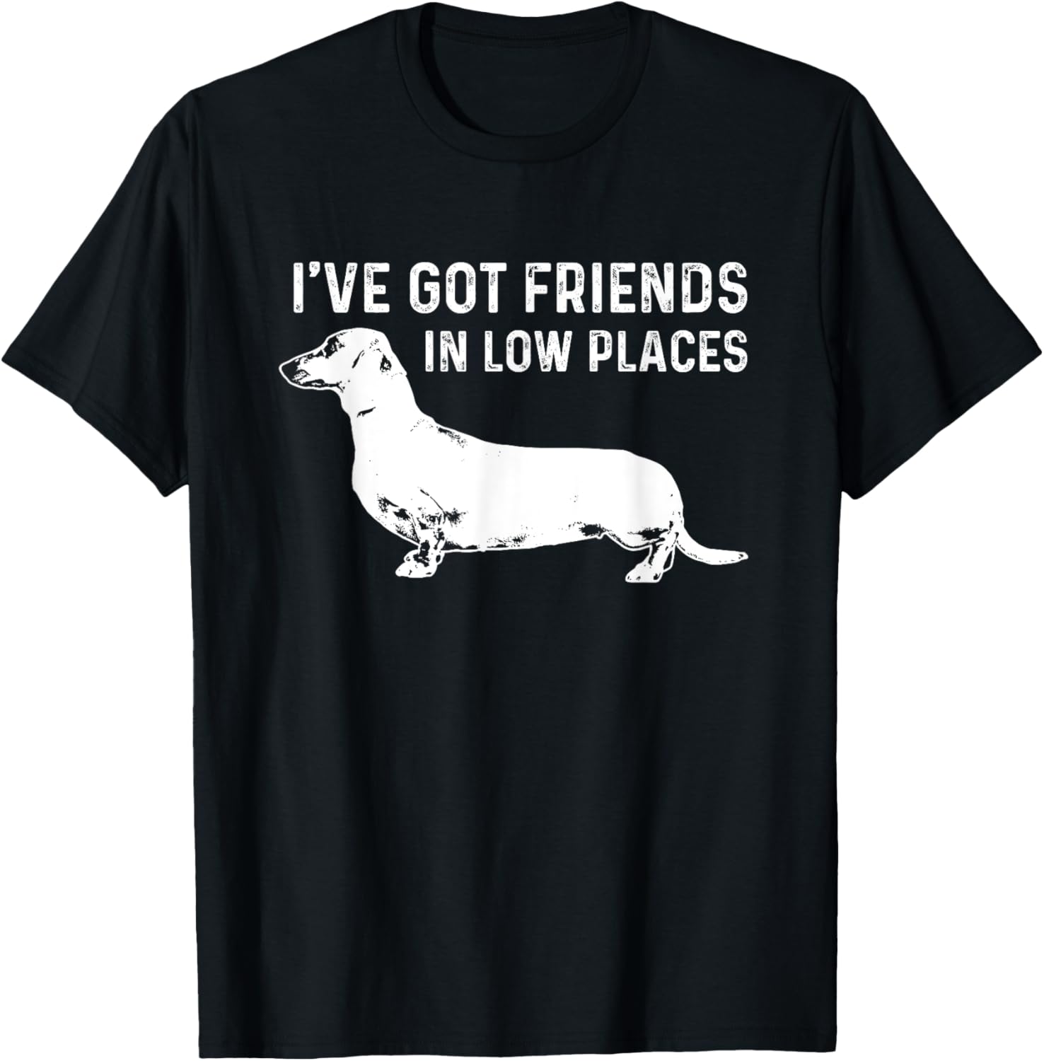 DOG SHIRT I'VE GOT FRIENDS IN LOW PLACES DACHSHUND SHIRT T-Shirt for Men Women Kids