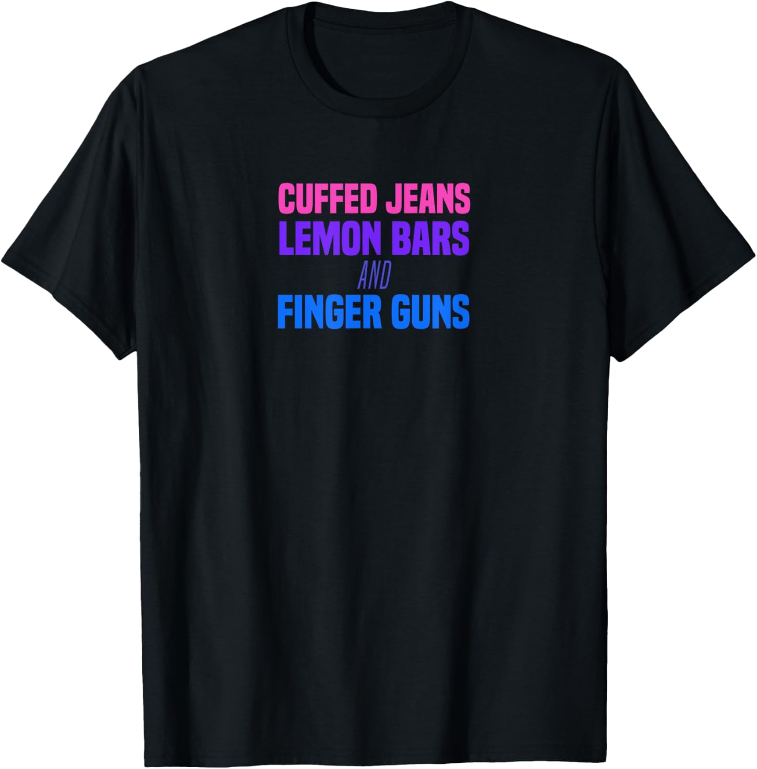 Bisexual Pride Cuffed Jeans Lemon Bars Finger Guns