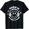 Music Is My Happy Place Funny Musician Music Lover Graduate