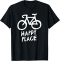 Biking Is My Happy Place - Cycling Fiend - T-shirt