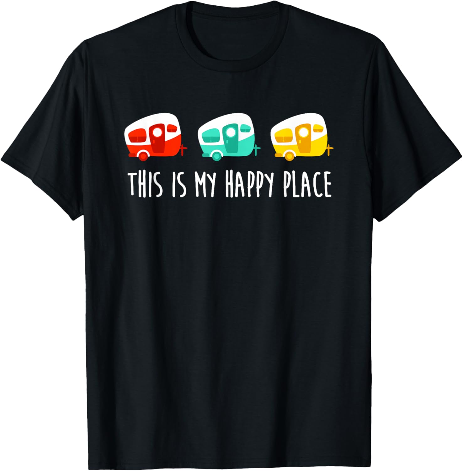 Cute RV Camper Shirt, Happy Place Camping Gift