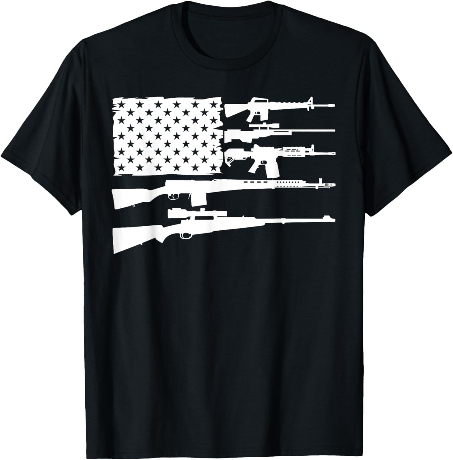Patriotic Us Flag Gun Owner Second Amendment Gun Rights Tee