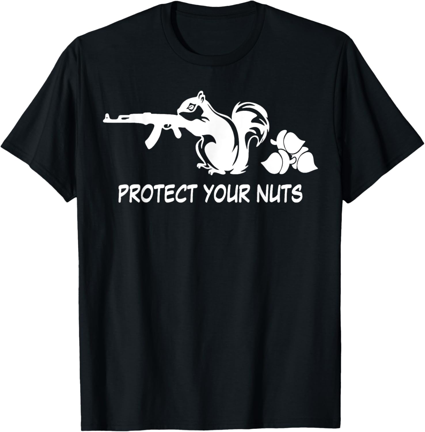 Ak47 Rifle Squirrel Protect Your Nuts Gun Ak 47 Funny Animal