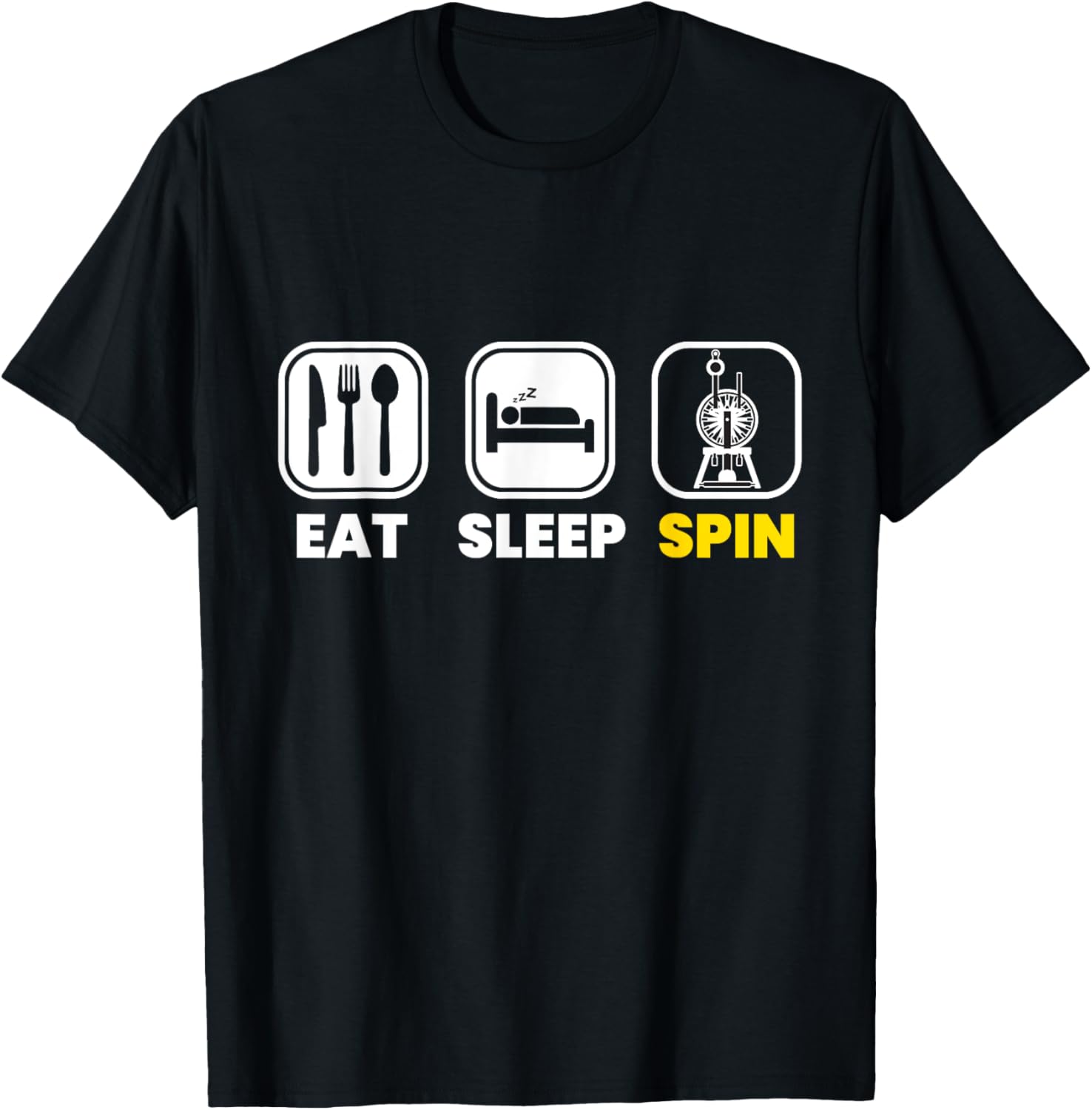 Eat Sleep Spin I Spinning Wheel Yarn Spinning Wool