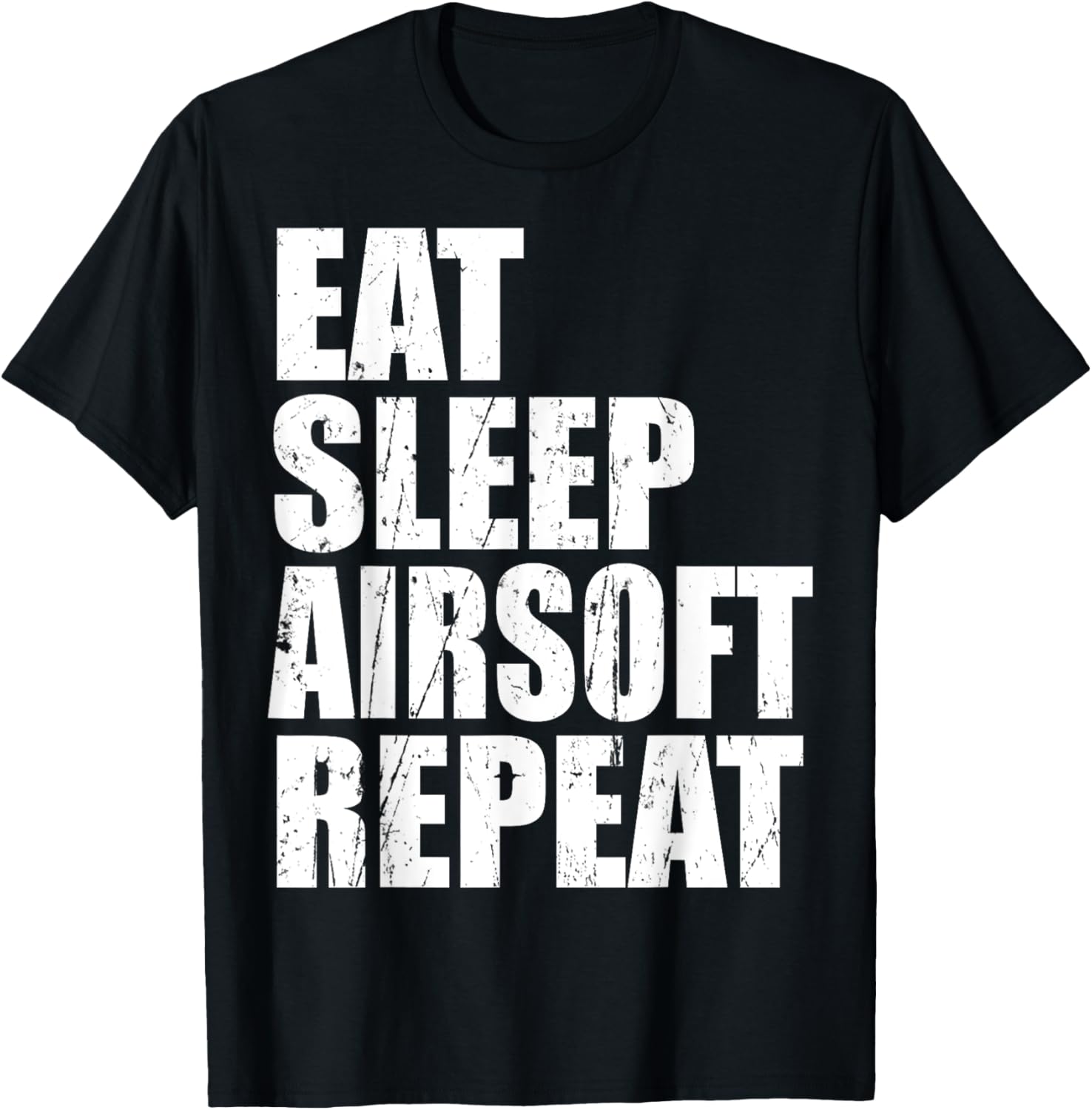 Eat Sleep Airsoft Repeat Air Soft T Shirt Tee Rifle Gun