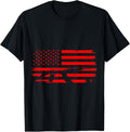 American Flag With Ak 47 Graphic Guns T Shirt
