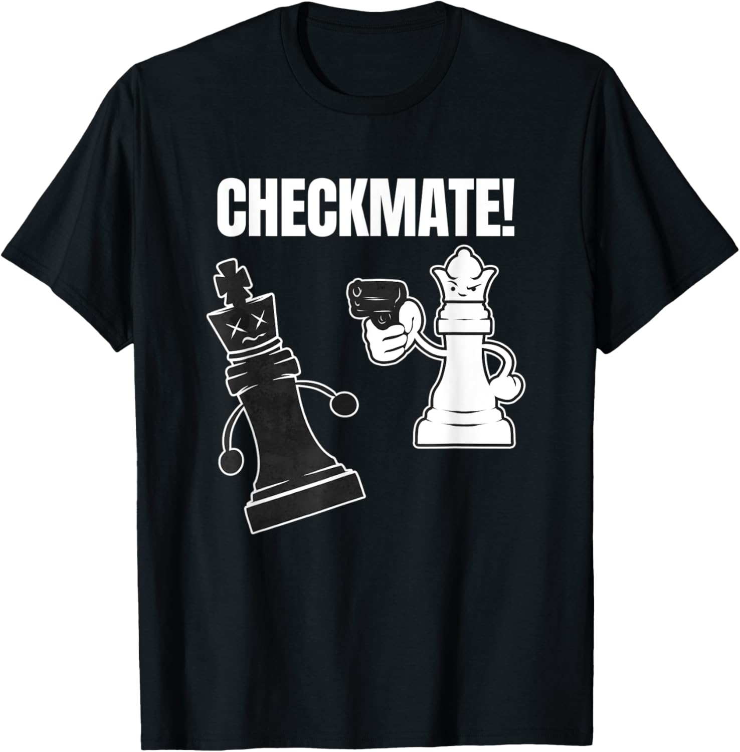 Checkmate Funny Chess Figure With Gun