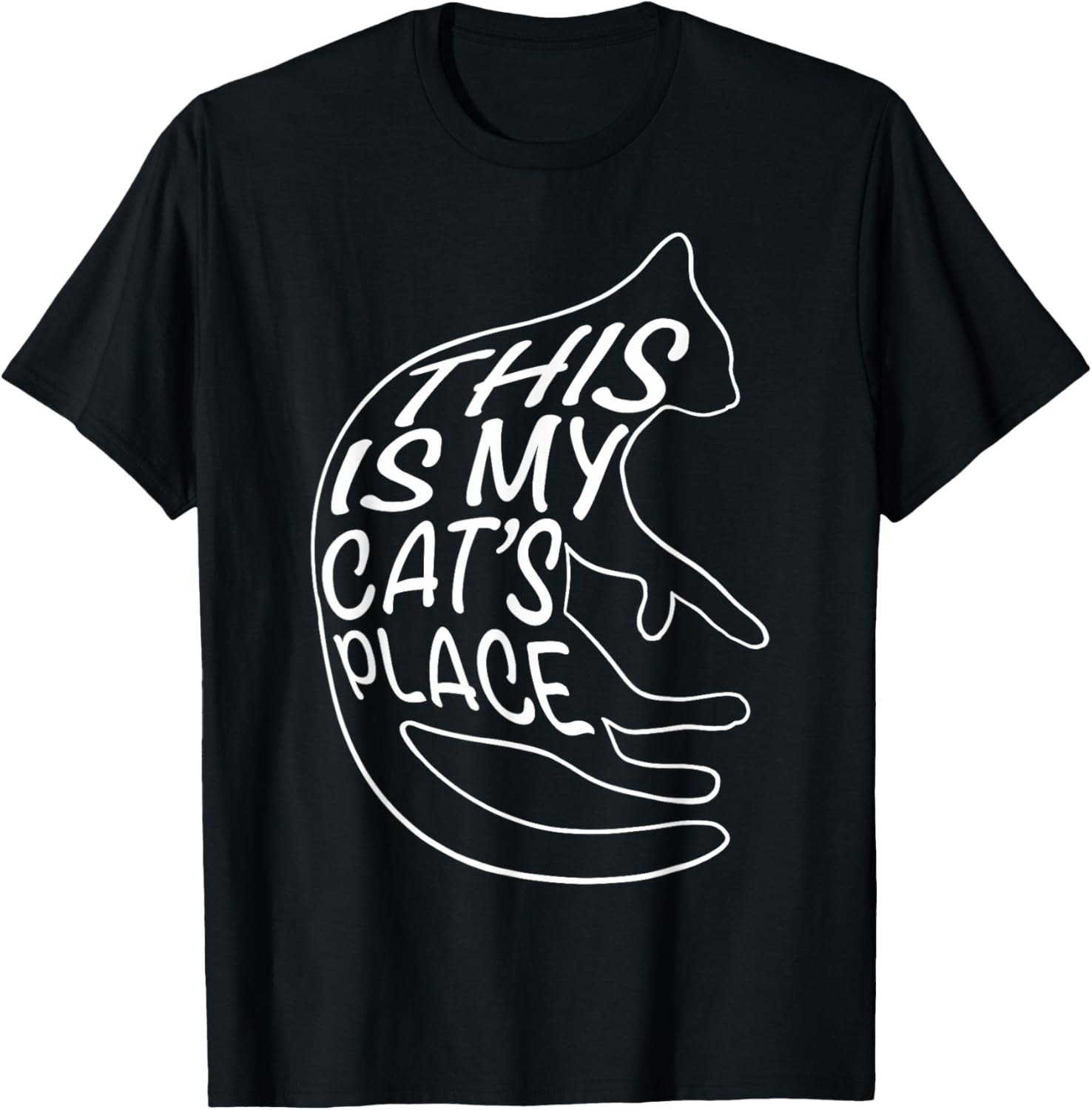 This is My Cat's Place Funny Cat Lover Funny Sayings Meow