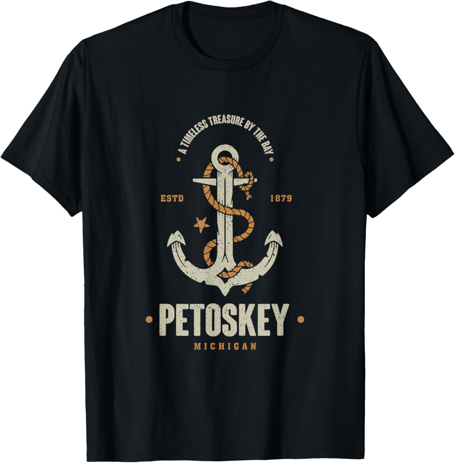 Vintage Retro Anchor Petoskey Michigan Boating Sailing