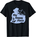 Lake St Clair Happy Place Boating Shirt for Michigan Boaters