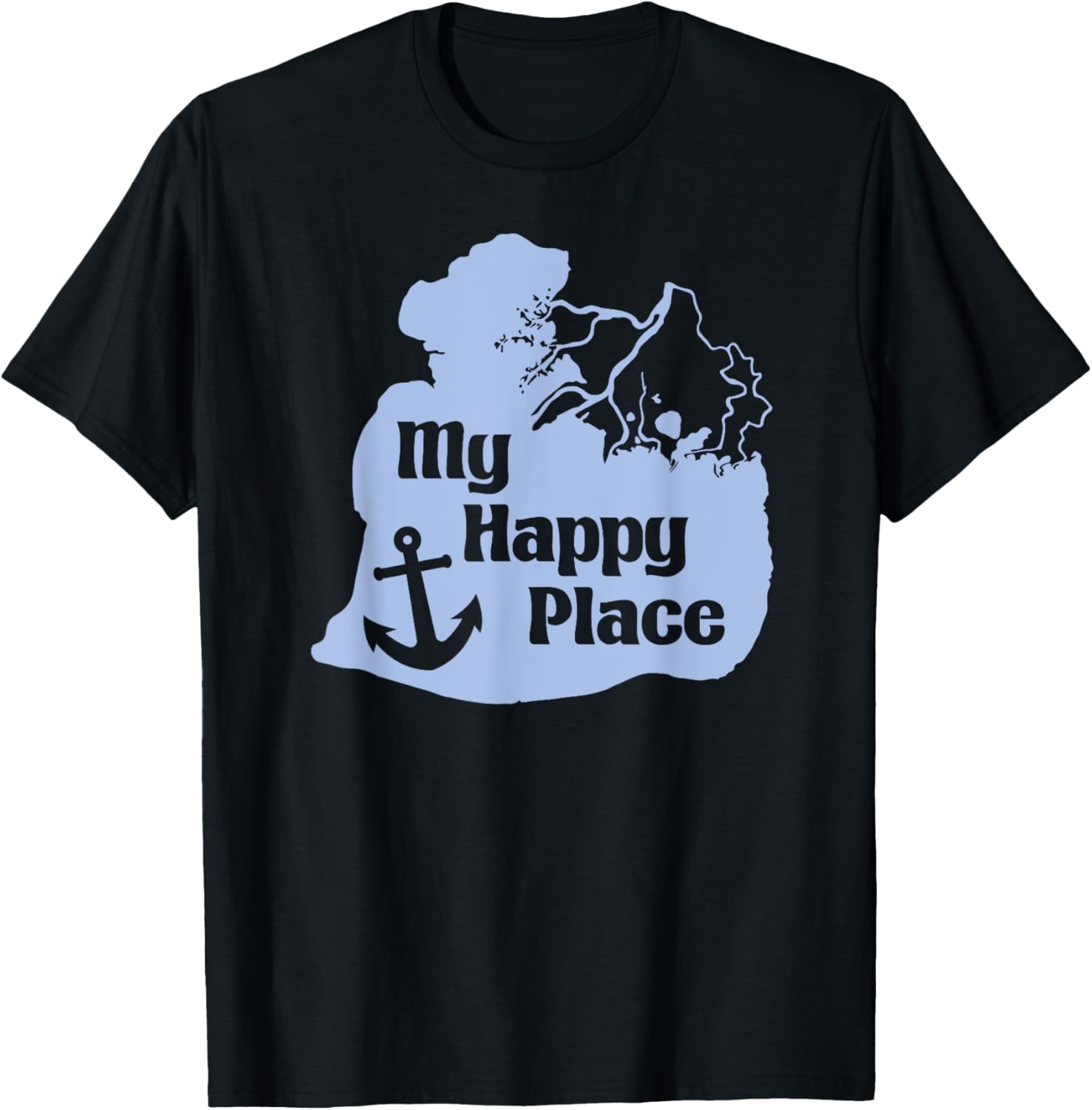 Lake St Clair Happy Place Boating Shirt for Michigan Boaters