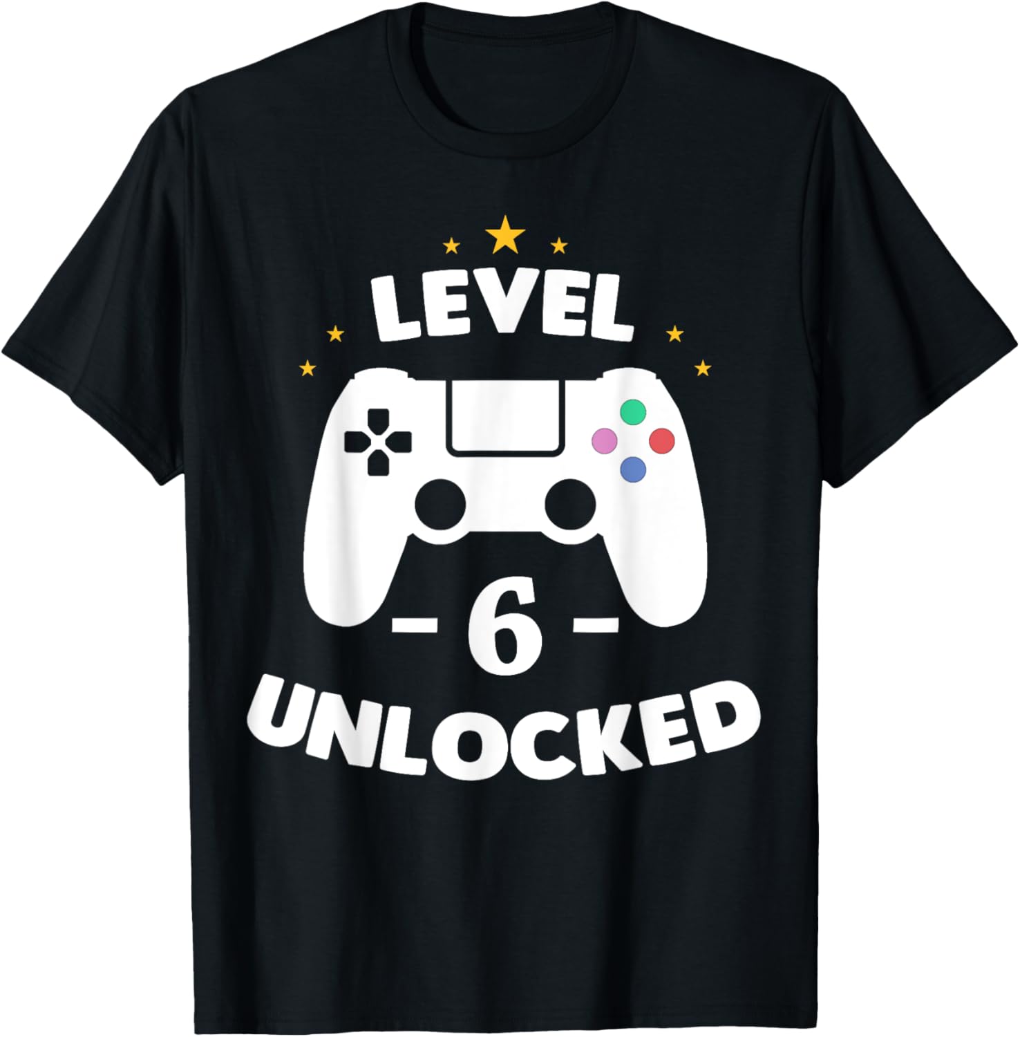 Level 6 Unlocked Gamer Shirt sixth Birthday Party Gift Boy