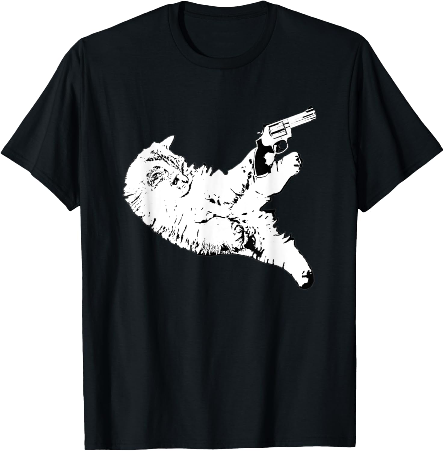 Cat With Gun Funny Kitty Gun Pet Lovers Men Women