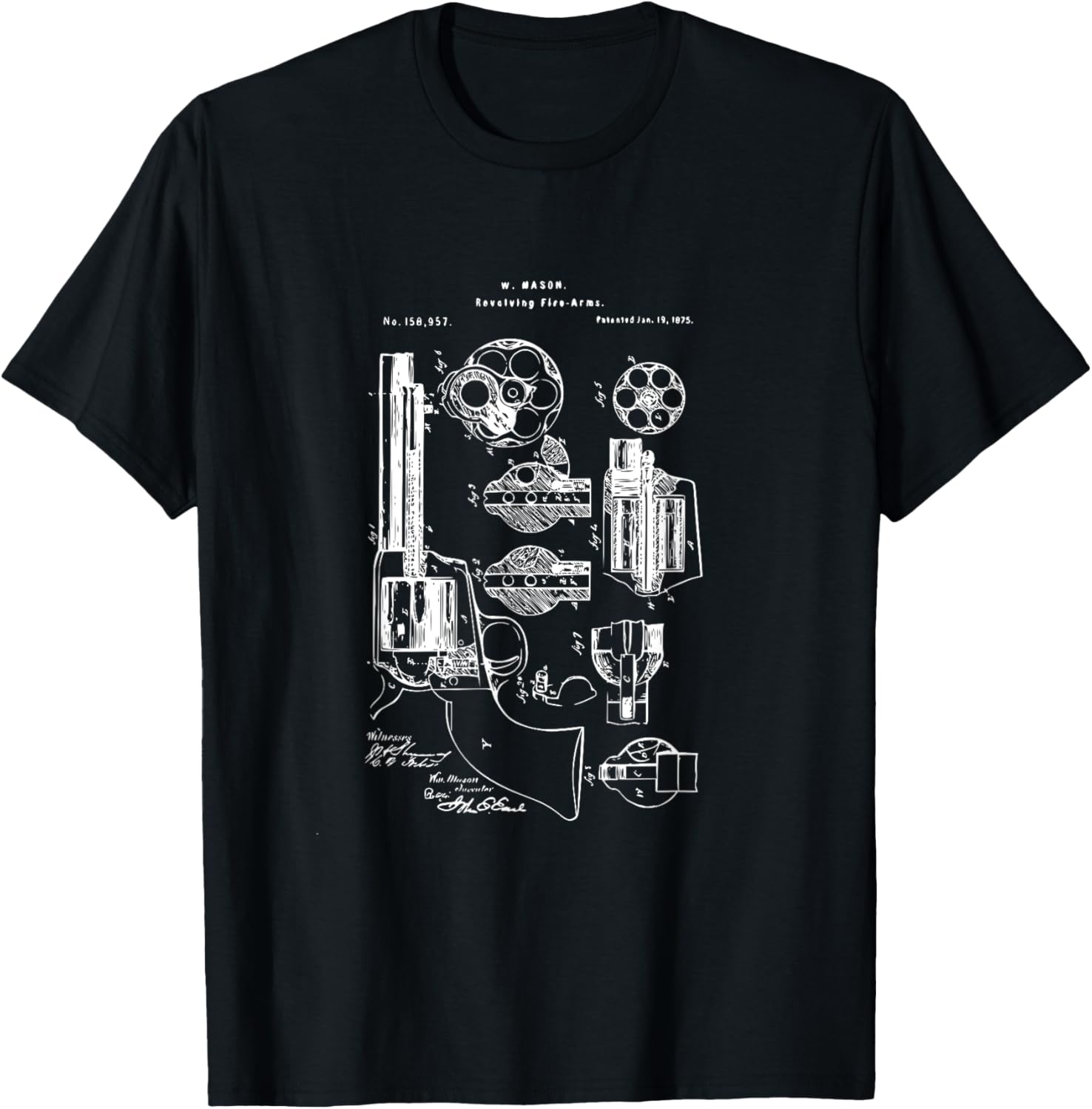 Single Action Army Revolver 45 Peacemaker T Shirt