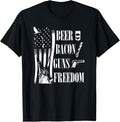 Vintage American Flag Eagle Beer Bacon Guns Freedom Women Men