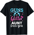 Gender Reveal Guns Or Glitter Aunt Matching Baby Party