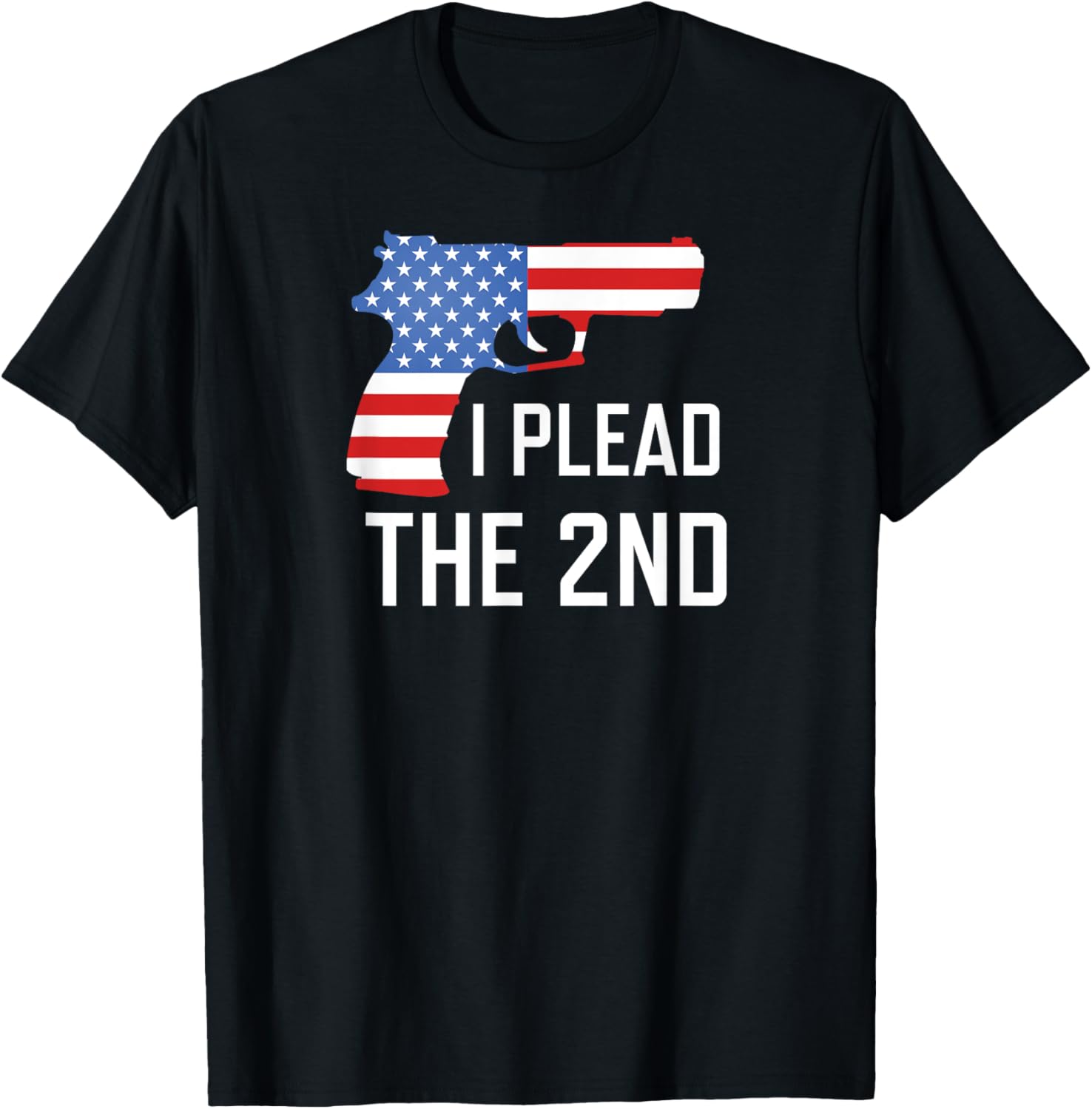 I Plead 2Nd Amendment Usa Flag Pistol Gun T Shirt