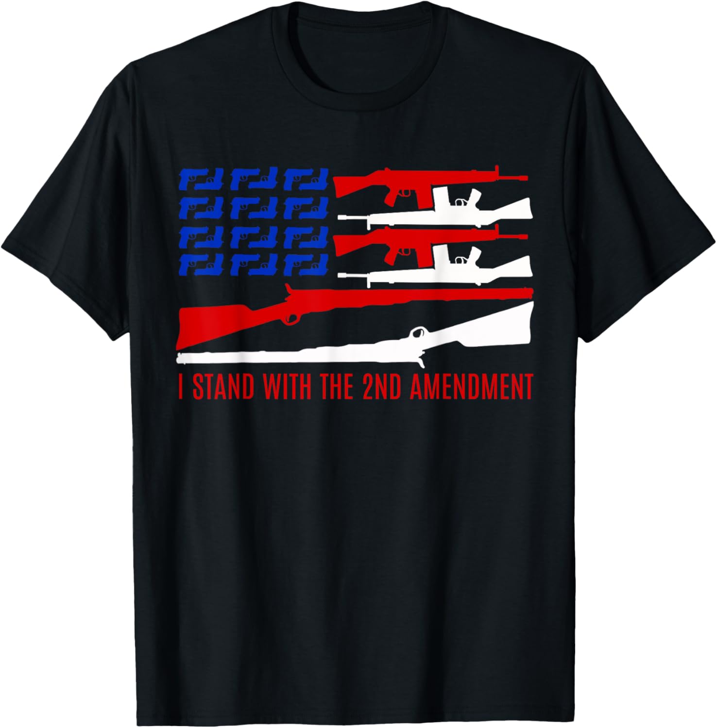 Flag Usa Gun Lover 2Nd Amendment Ammo Outdoor Tshirt