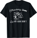 Strawberry Jams But My Gun Dont Vintage Retro 90S Raccoon