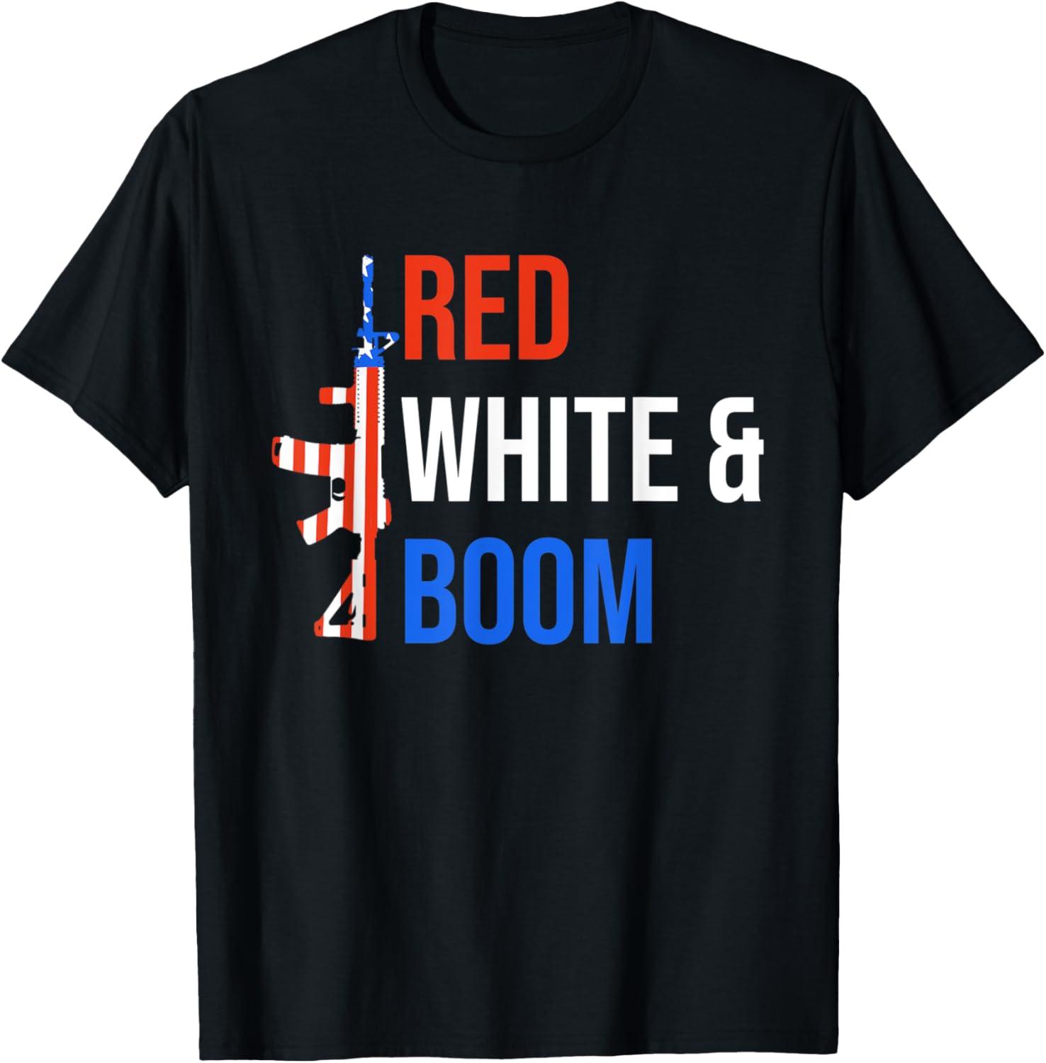4Th Of July Gun Lover Design Red White Boom Gun Range