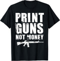 Print Guns Not Money Distressed Funny Gun Shirts Men