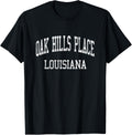 Oak Hills Place Louisiana LA Vintage Athletic Sports Design