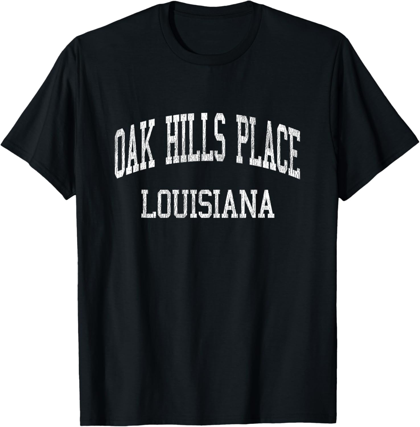 Oak Hills Place Louisiana LA Vintage Athletic Sports Design