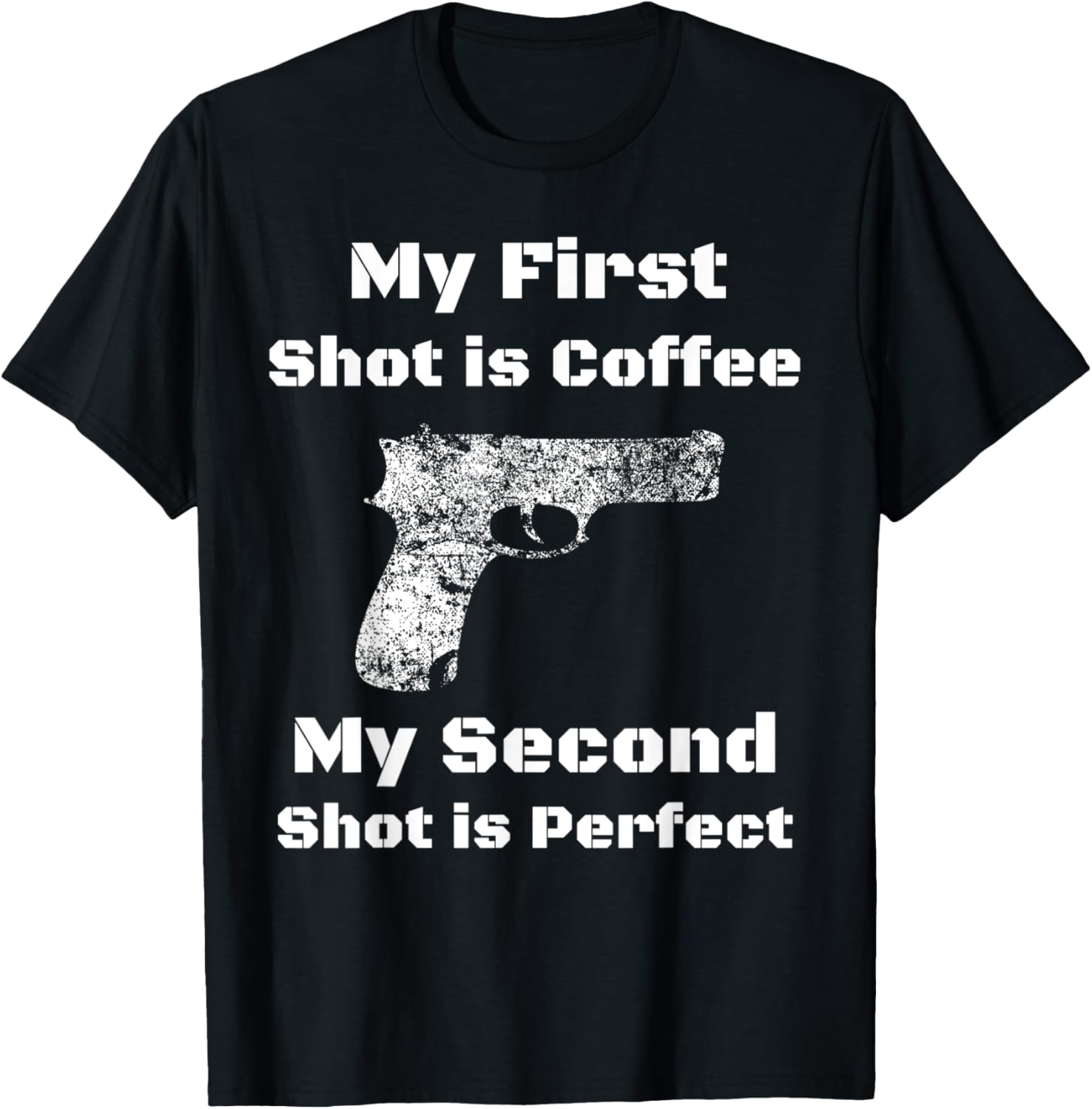 Mens Coffee Guns Shirt Gun Coffee Vintage Gun Tee