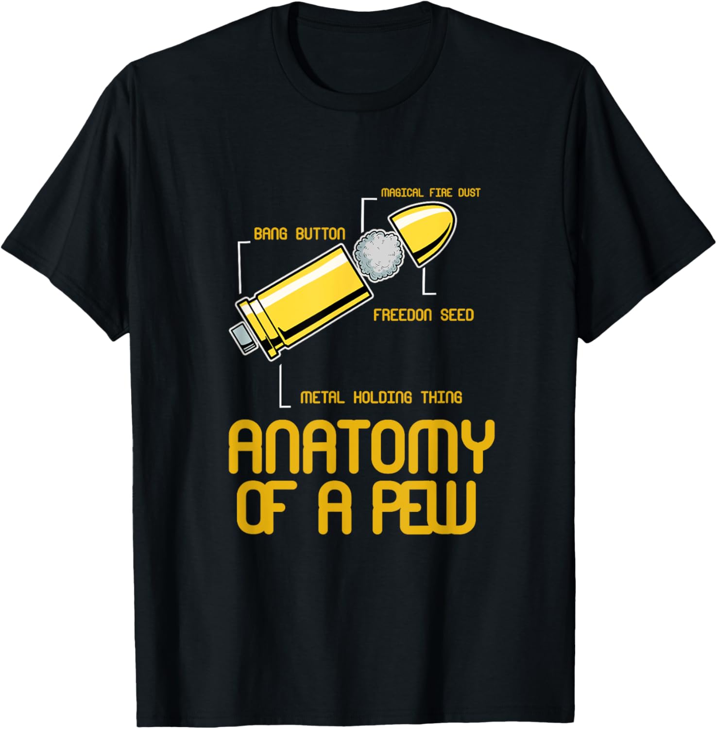 Funny Anatomy Of A Pew Bullet Projectile Shot Gun