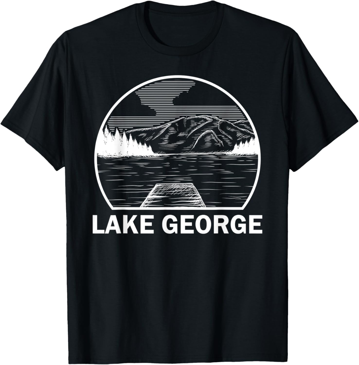 LAKE GEORGE ILLINOIS Funny Fishing Camping Summer Gift Men Women Kids