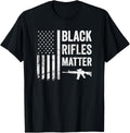 Black Rifles Matter Funny Pro Gun Rights American Flag