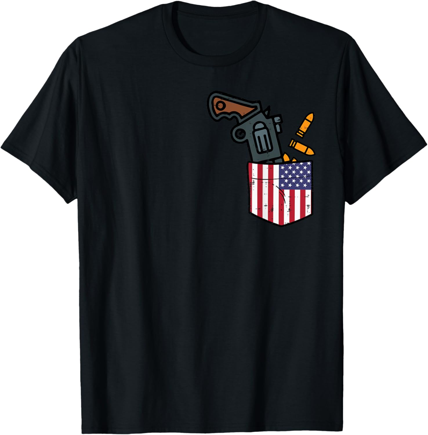 4Th Of July Gun Us Flag Pocket Independence Day America Men