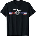 Red White Pew Funny Guns T Shirt