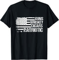 Guns Whiskey Cigars Patriotic Usa T Shirt Men
