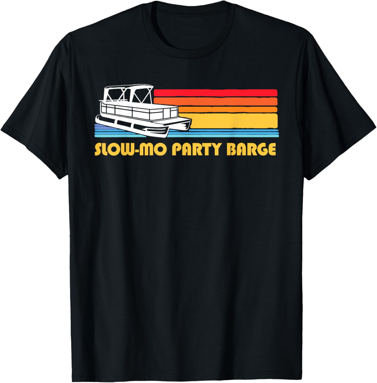 Slow Motion Party Barge Funny Retro Pontoon Boat