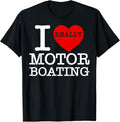 I Love Heart Motorboating Motor Boating Funny Speedboat