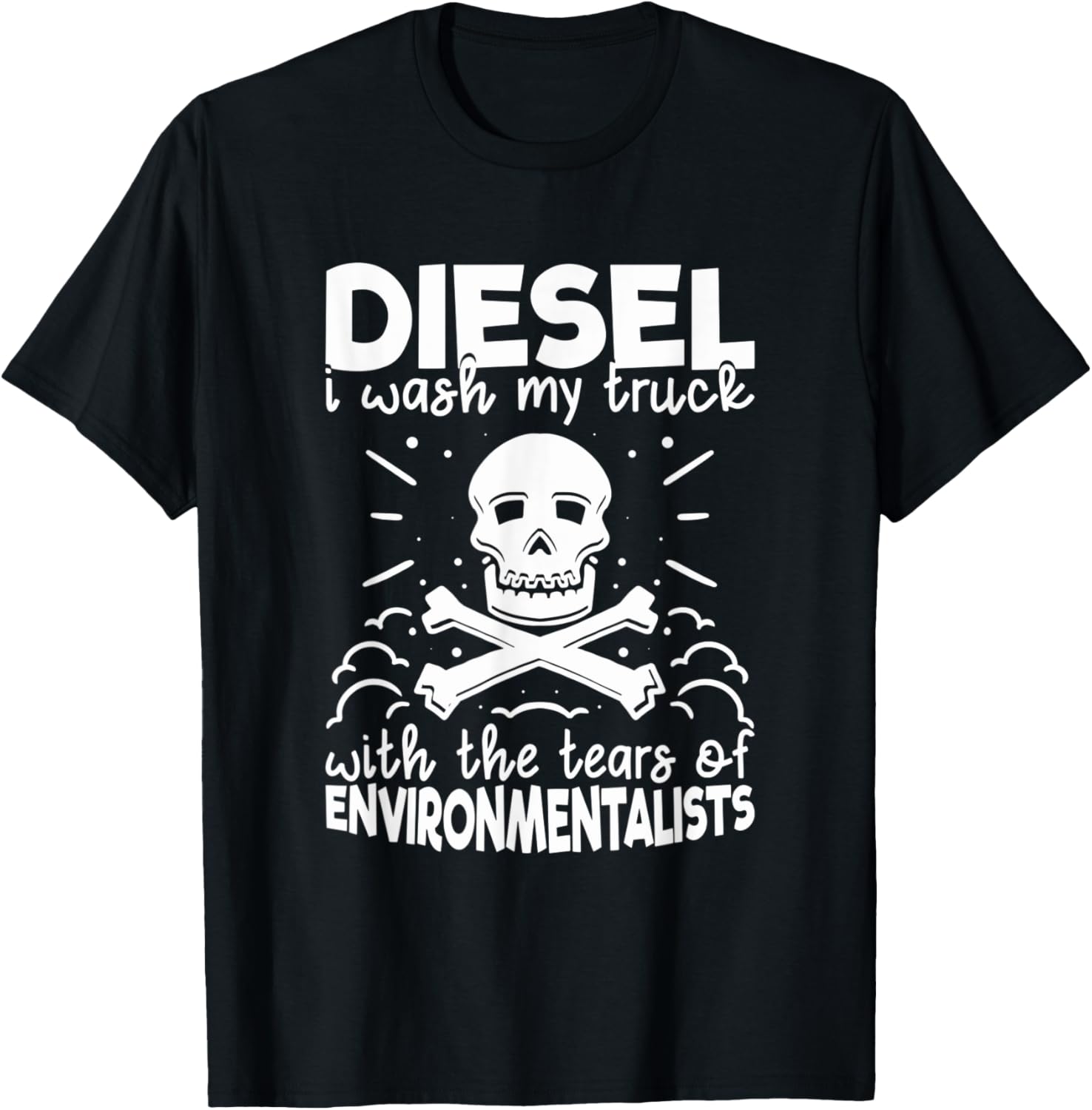 Funny Diesel Trucker Skull Mechanic Usa Asphalt Cowboy