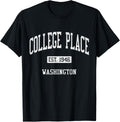 College Place Washington WA JS04 Vintage Athletic Sports