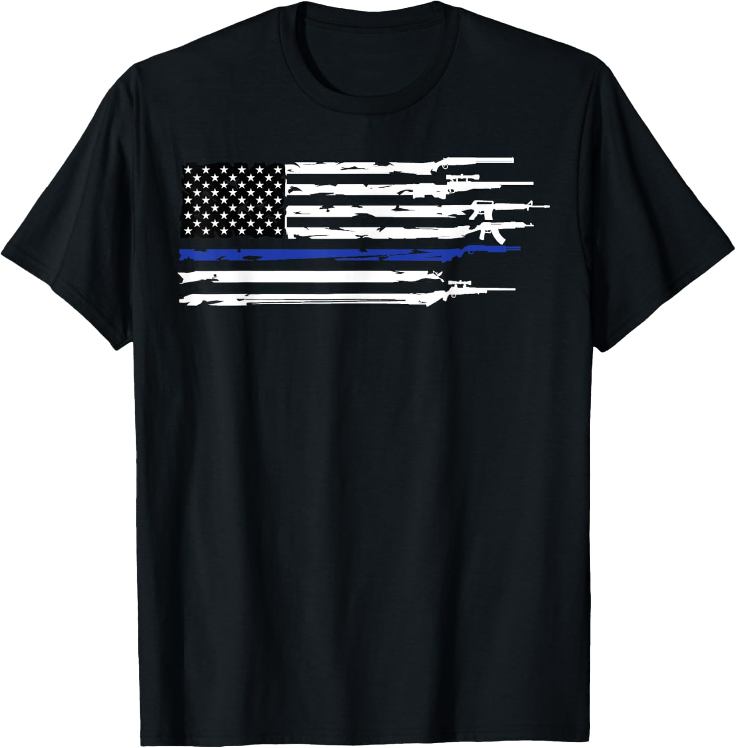 American Thin Blue Line Police Shotgun Sniper Akm Ar 15 Guns