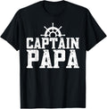 Captain Papa Pontoon Sailing Boat Boating Fathers Day